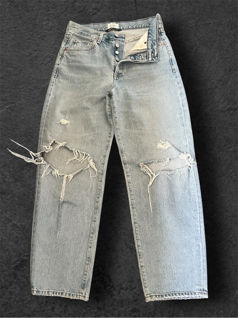 Citizens Of Humanity Distressed Cropped Boyfriend Jeans